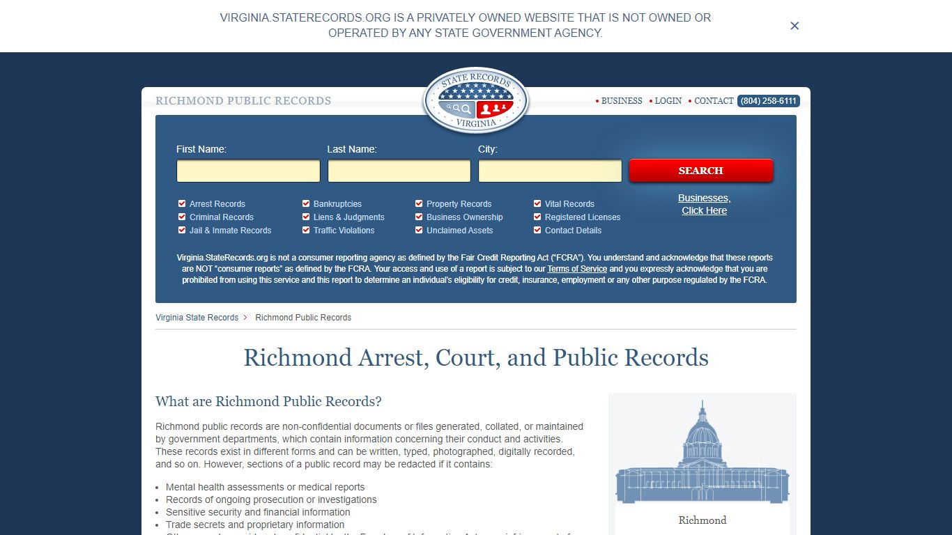 Richmond Arrest and Public Records | Virginia.StateRecords.org